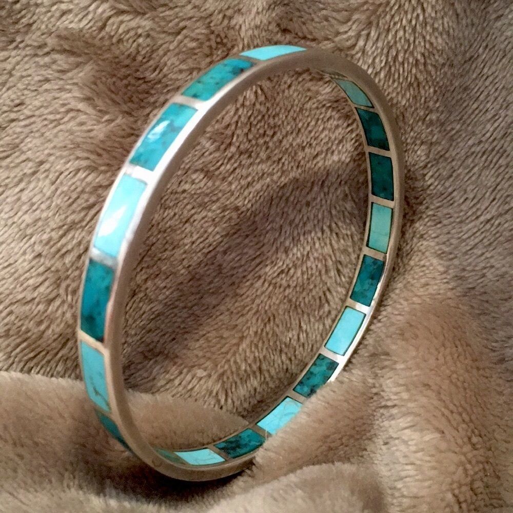 SILPADA Sterling Silver and Turquoise HIGH SEAS B2828 Bangle Bracelet NIB